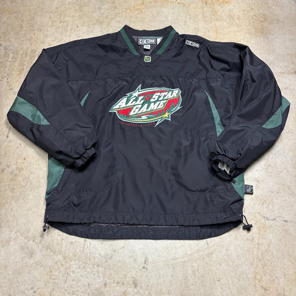 Vintage Minnesoat Wild All Star Game Jacket Medium Pullover Windbreaker CCM
